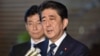 Japan's Prime Minister Shinzo Abe speaks to reporters at Abe's official residence in Tokyo, June 6, 2018, before leaving for the U.S.
