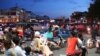 FILE: Traffic in the evening after a traffic accident on Sothearos Boulevard in Phnom Penh, Cambodia, October 26 2014. (Nov Povleakhena/VOA Khmer)