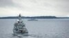 Swedish minesweeper HMS Kullen patrols the Stockholm Archipelago Oct. 19, 2014, searching for what the military says could be a foreign underwater threat.