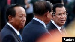 File - Cambodia's Prime Minister Hun Sen attends the annual Water Festival on the Tonle Sap river in Phnom Penh, Cambodia, November 10, 2019.