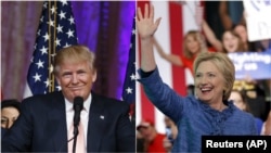 Donald Trump နဲ့ Hillary Clinton တို့ အကြီးအကျယ် အနိုင်ရ