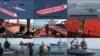 Gabungan gambar yang didapat dari potongan tayangan televisi Iran pada 3 November 2021 ini menunjukkan Korps Garda Revolusi Iran menyita sebuah tanker di laut Oman. (Foto: AFP/HO/Iranian Army Office)