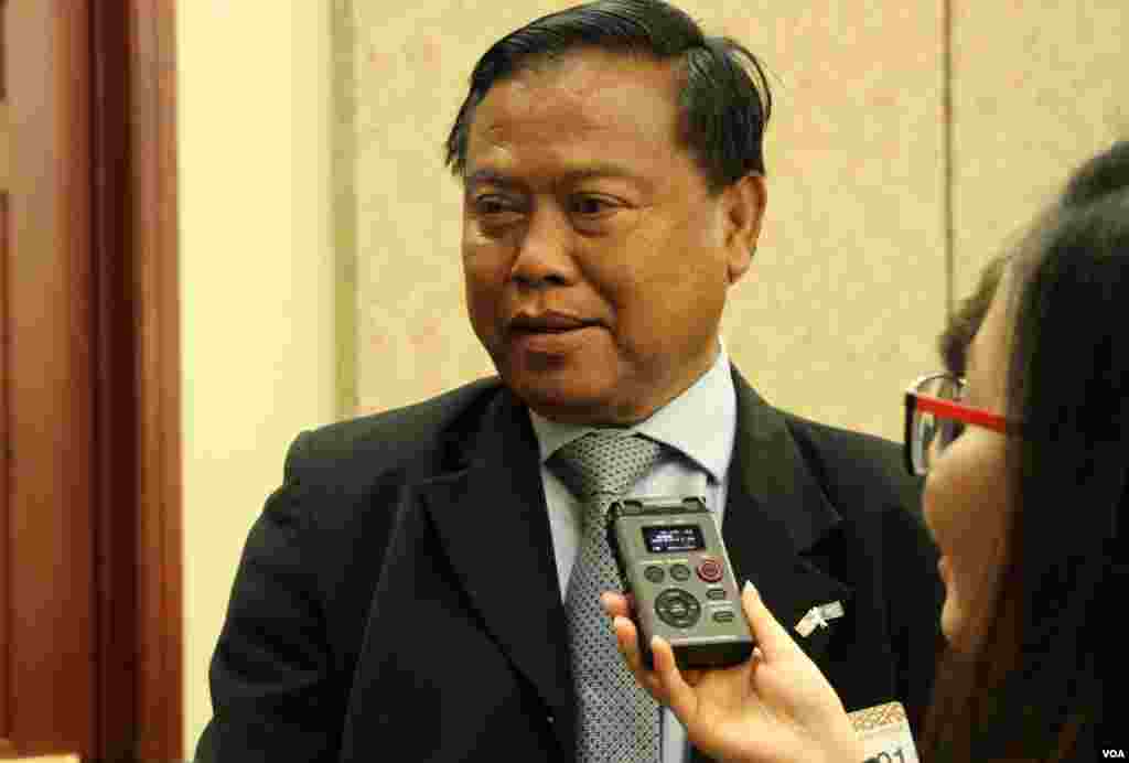 Chum Bunrong, Cambodia&#39;s Ambassador during 40th Anniversary Cebration of the US-ASEAN Partnership at Capitol Visitor Center on Tuesday May 16, 2017. (Seourn Vathana/VOA Khmer)