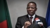 Maurice Kamto, chef du Mouvement pour la renaissance du Cameroun (MRC) et ancien candidat à la présidentielle, donne une conférence de presse à Paris, France, le 30 janvier 2020.