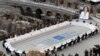 Culture Ministers of the G20 take part in a roundtable at the opening of their meeting at the Colosseum on July 29, 2021 in Rome.