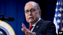 Penasihat ekonomi Gedung Putih Larry Kudlow. di Gedung Putih, 17 April 2019. (Foto: dok).
