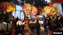 Performers take part in a parade on the first day of the Lunar New Year, in Hong Kong, China, Jan. 29, 2025.